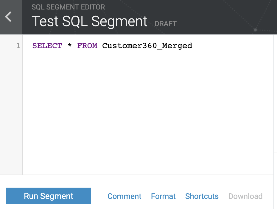 Segment editor in the Amperity application